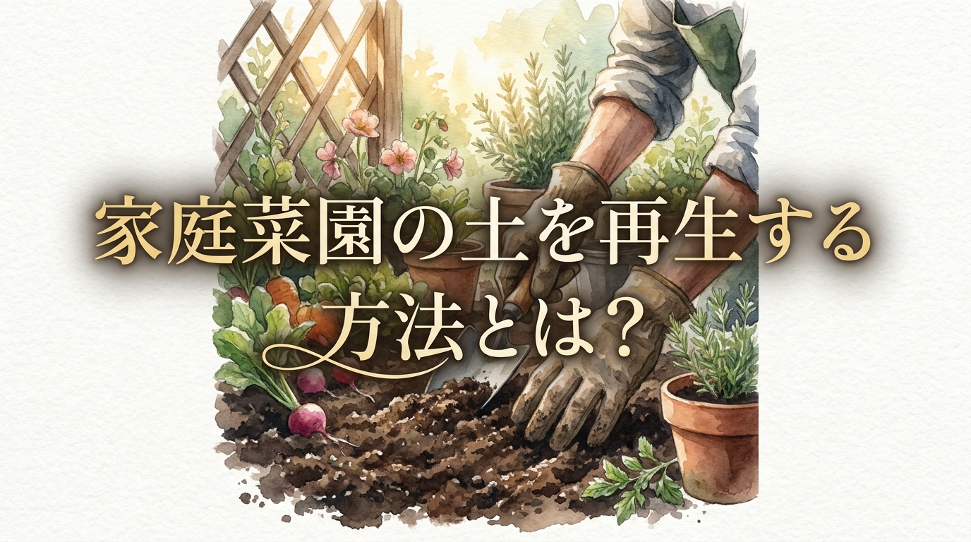 家庭菜園の土を再生する方法とは?