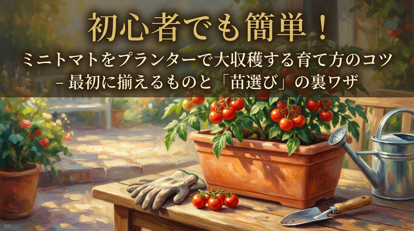 最初に揃えるものと「苗選び」の裏ワザ