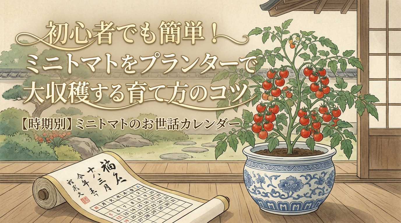 【時期別】ミニトマトのお世話カレンダー