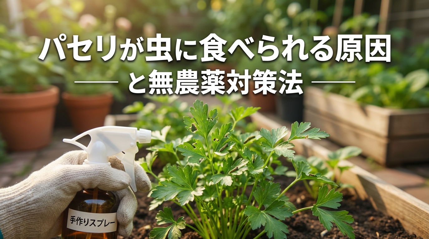 パセリが虫に食べられる原因と無農薬対策法