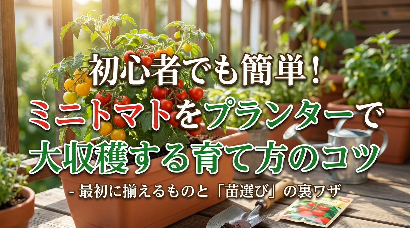 最初に揃えるものと「苗選び」の裏ワザ