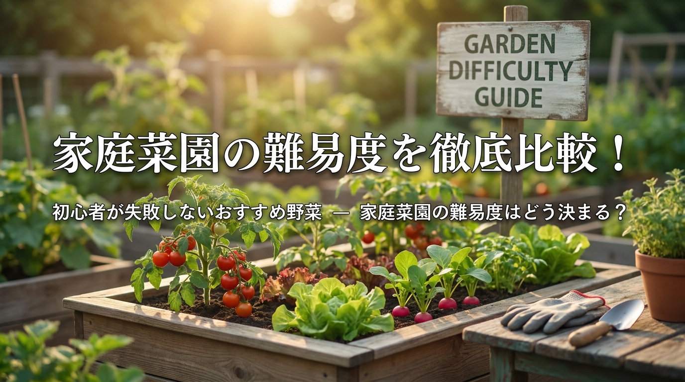 家庭菜園の難易度はどう決まる?