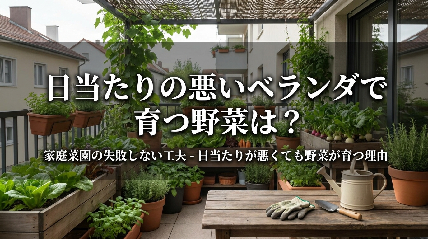 日当たりが悪くても野菜が育つ理由