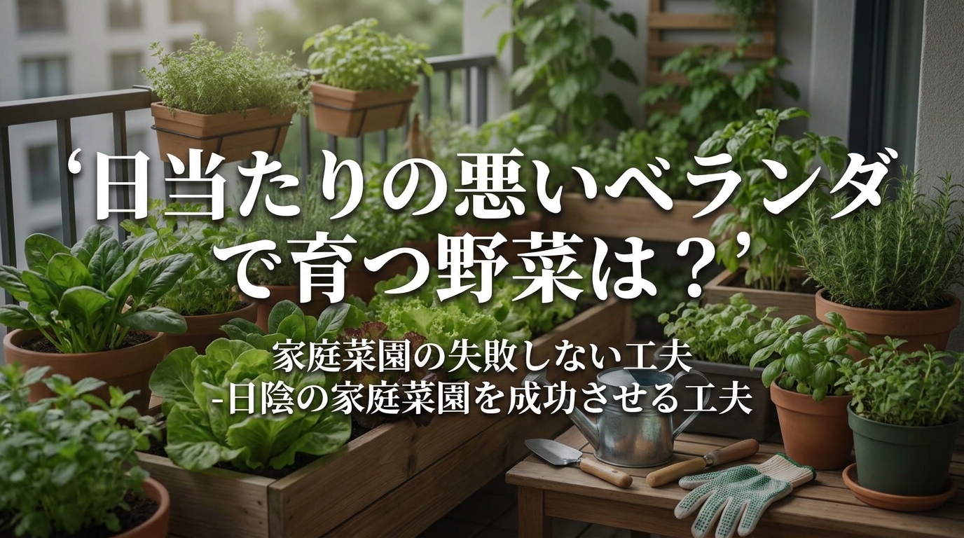 日陰の家庭菜園を成功させる工夫