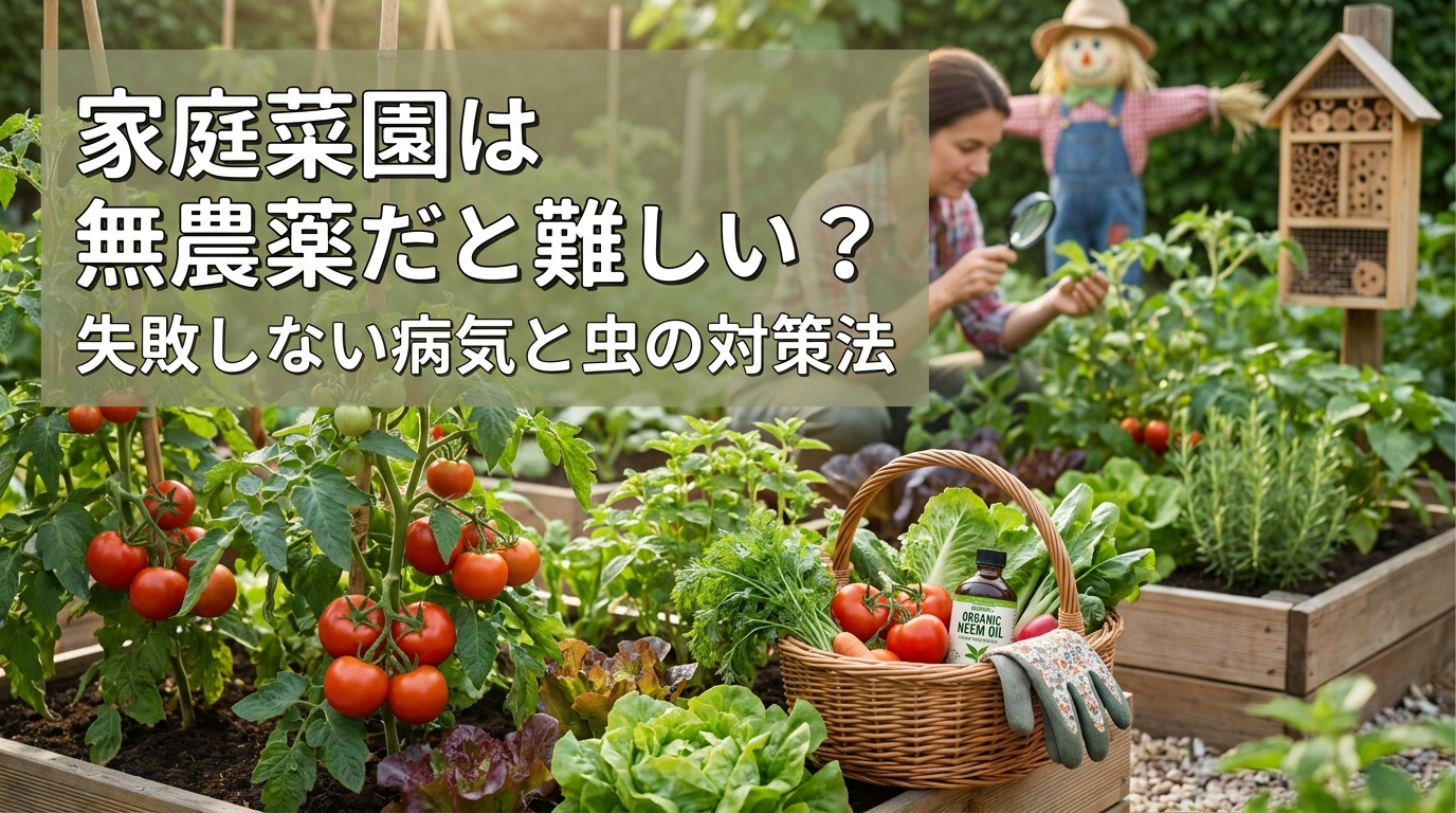 家庭菜園は無農薬だと難しい?失敗しない病気と虫の対策法
