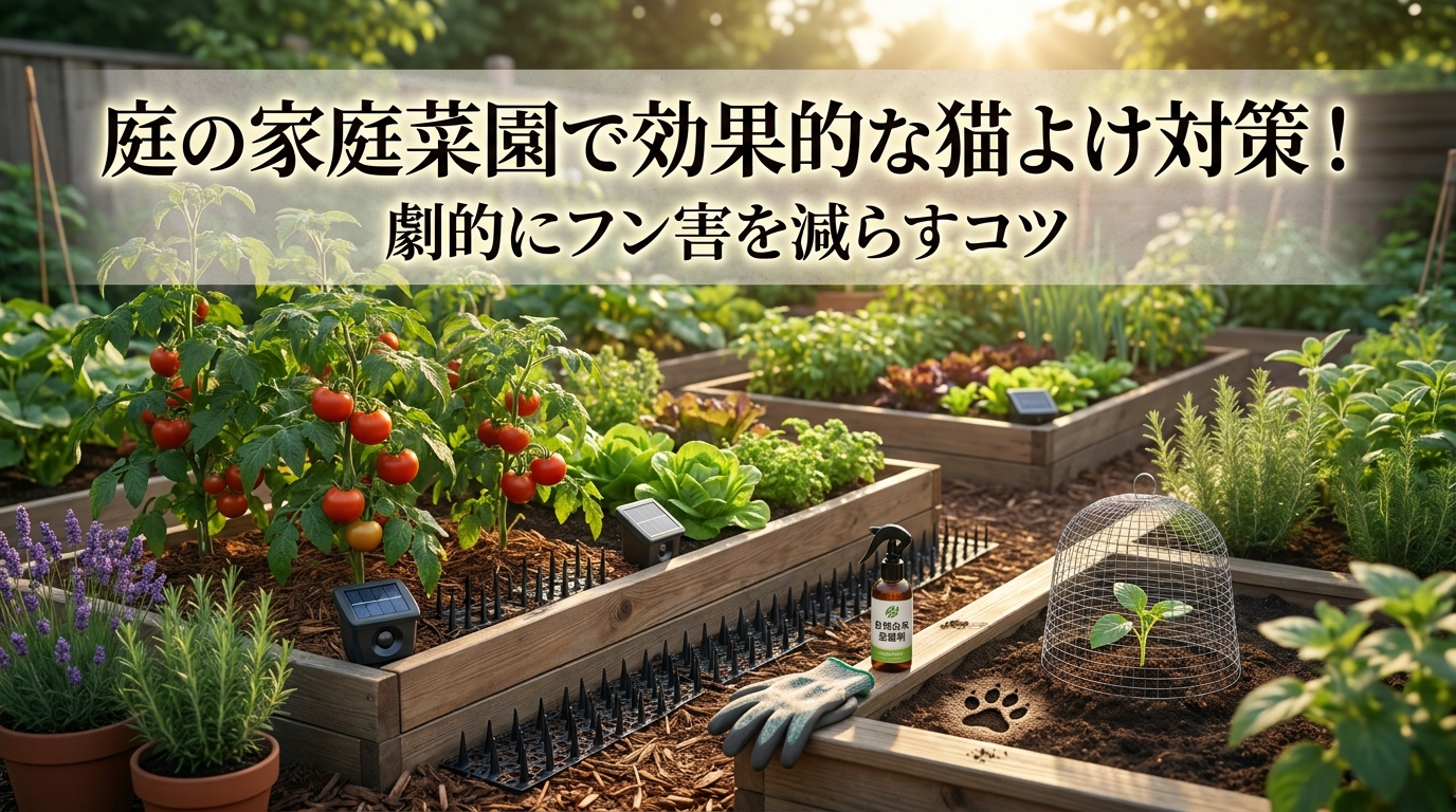庭の家庭菜園で効果的な猫よけ対策！劇的にフン害を減らすコツ