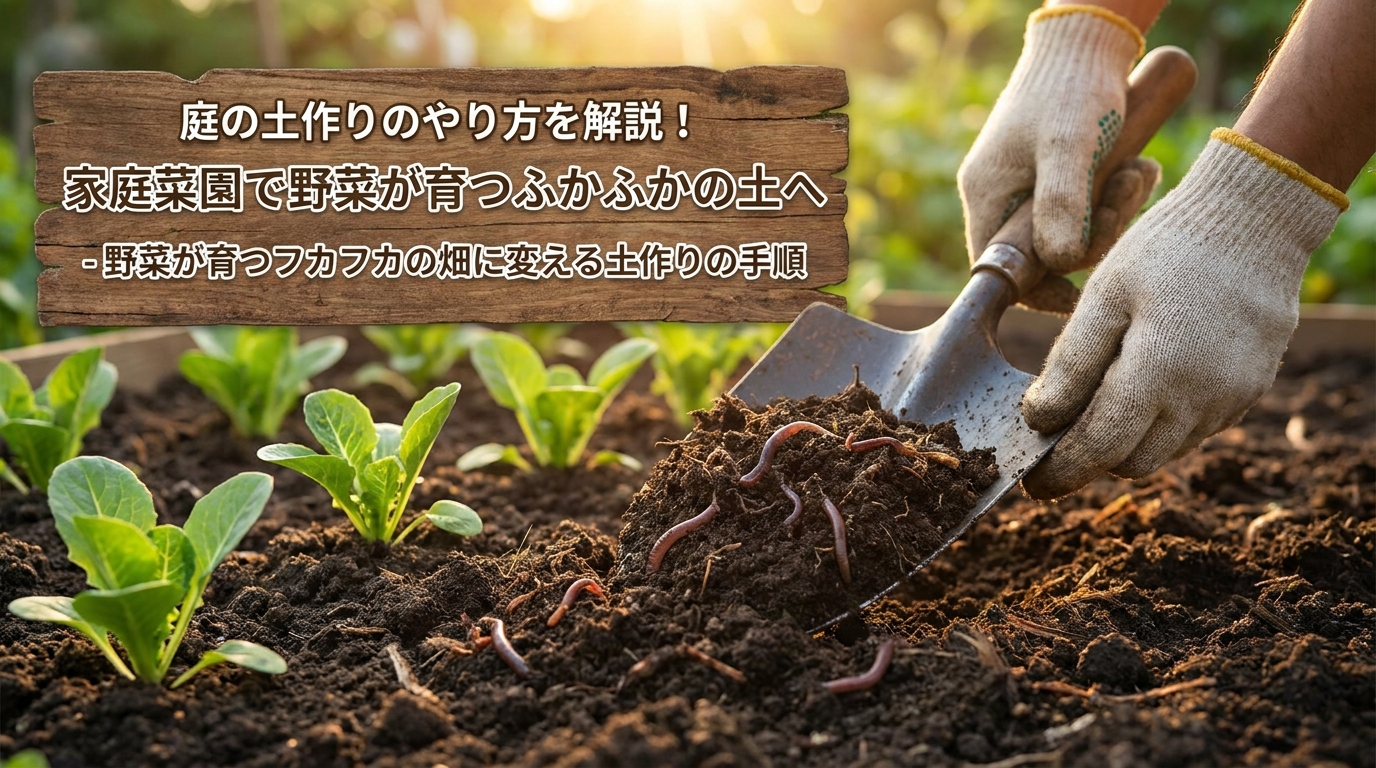 野菜が育つフカフカの畑に変える土作りの手順