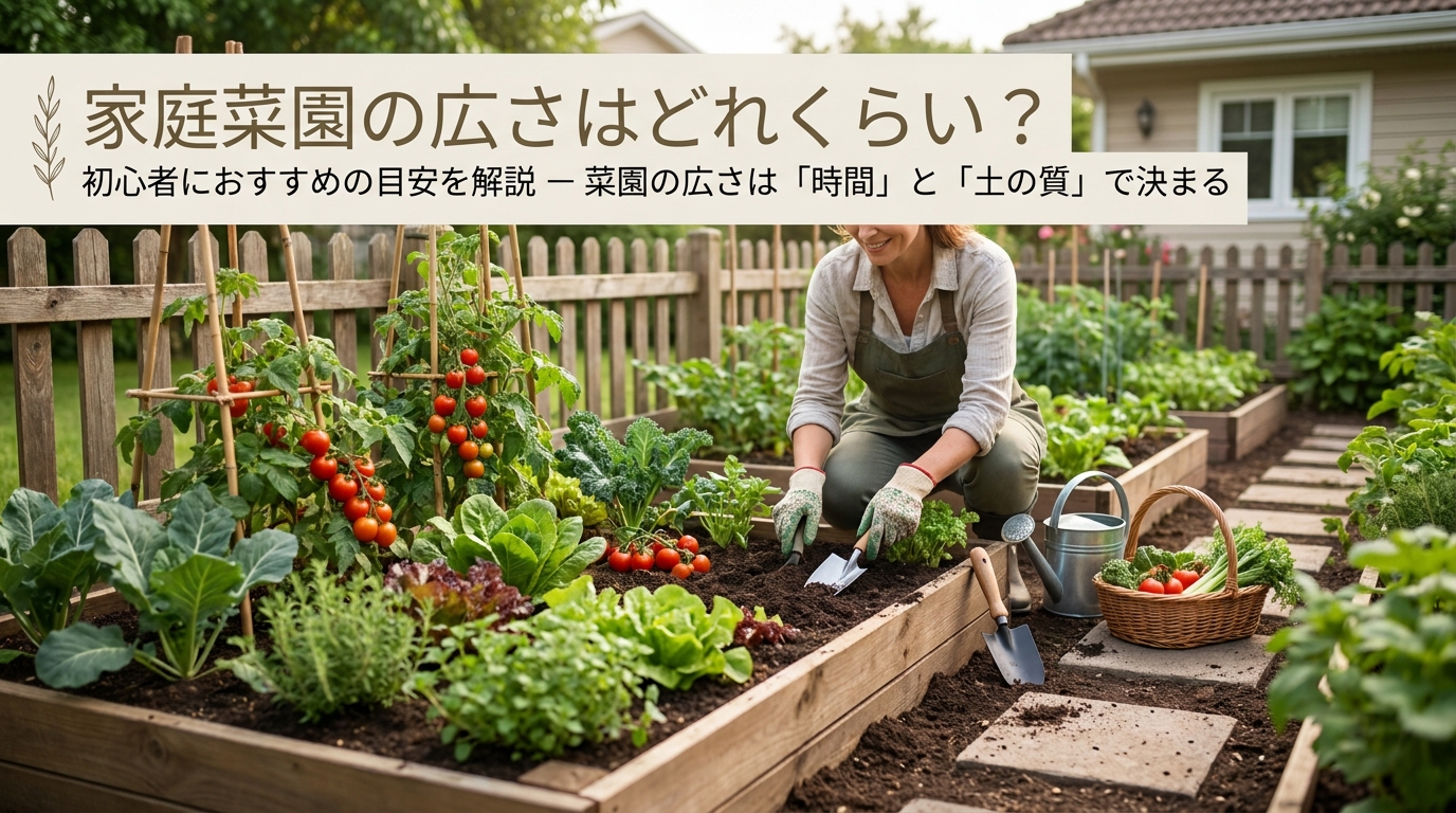 菜園の広さは「時間」と「土の質」で決まる