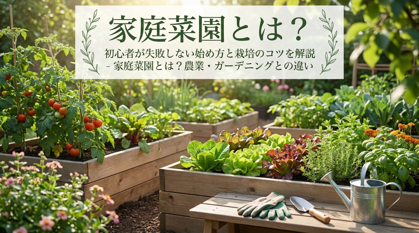 家庭菜園とは?農業・ガーデニングとの違い