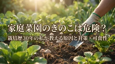 家庭菜園のきのこは危険？栽培歴30年の私が教える原因と対策・可食性