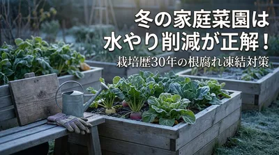 冬の家庭菜園は水やり削減が正解！栽培歴30年の根腐れ凍結対策