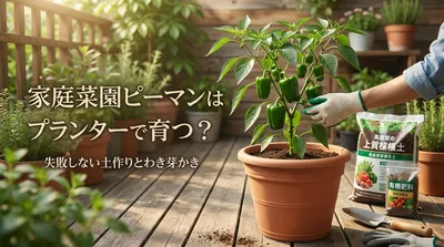 家庭菜園ピーマンはプランターで育つ？失敗しない土作りとわき芽かき
