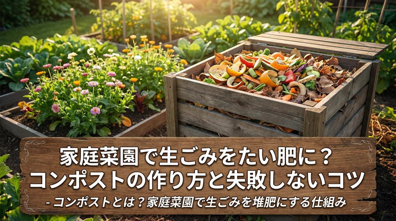 コンポストとは?家庭菜園で生ごみを堆肥にする仕組み