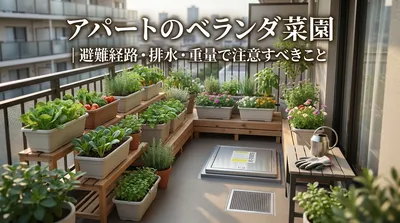 アパートのベランダ菜園｜避難経路・排水・重量で注意すべきこと