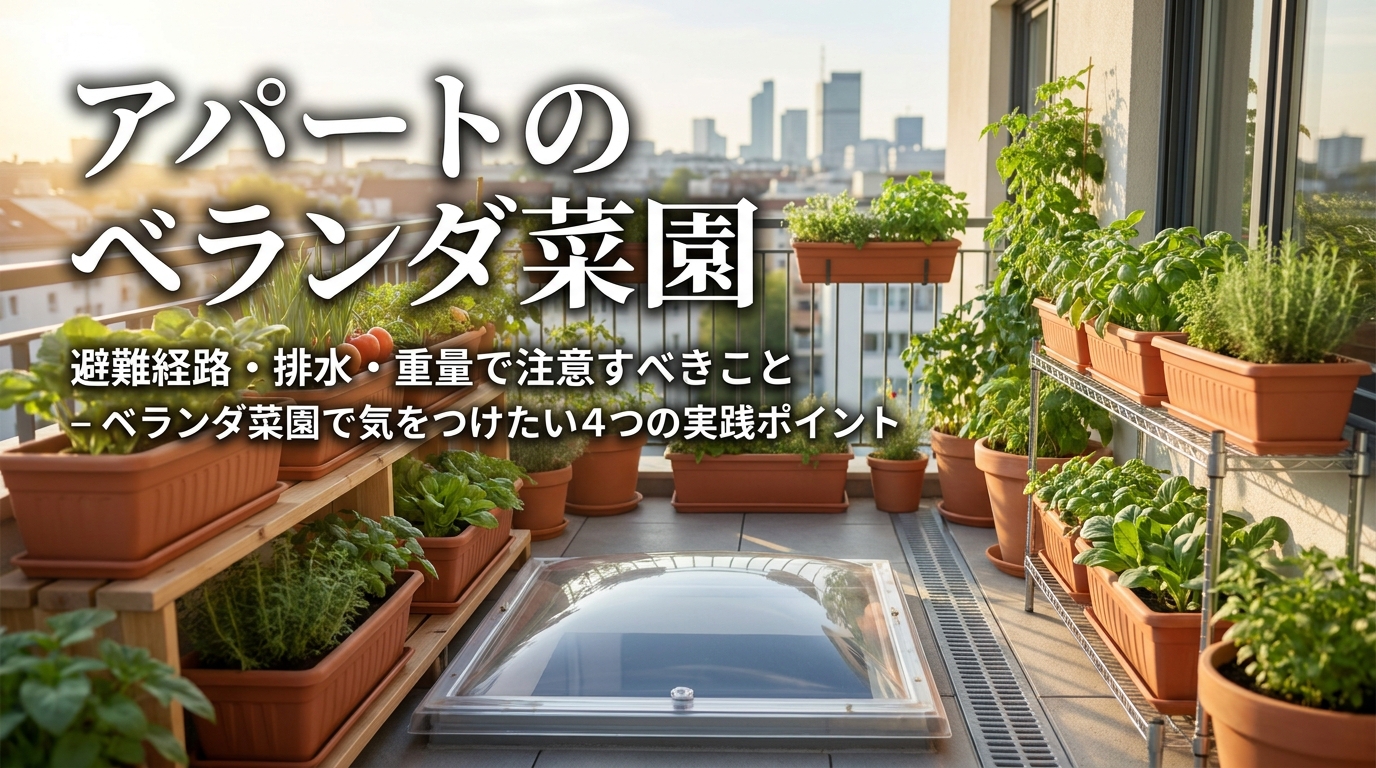 ベランダ菜園で気をつけたい4つの実践ポイント