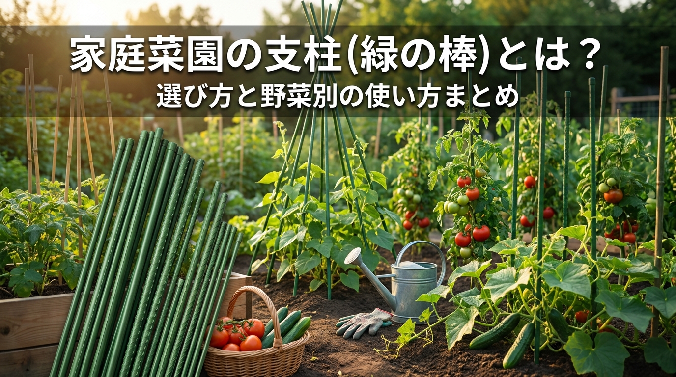 家庭菜園の支柱（緑の棒）とは？選び方と野菜別の使い方まとめ