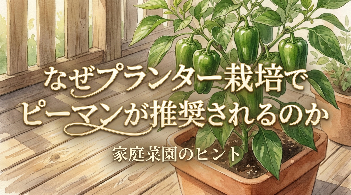 なぜプランター栽培でピーマンが推奨されるのか