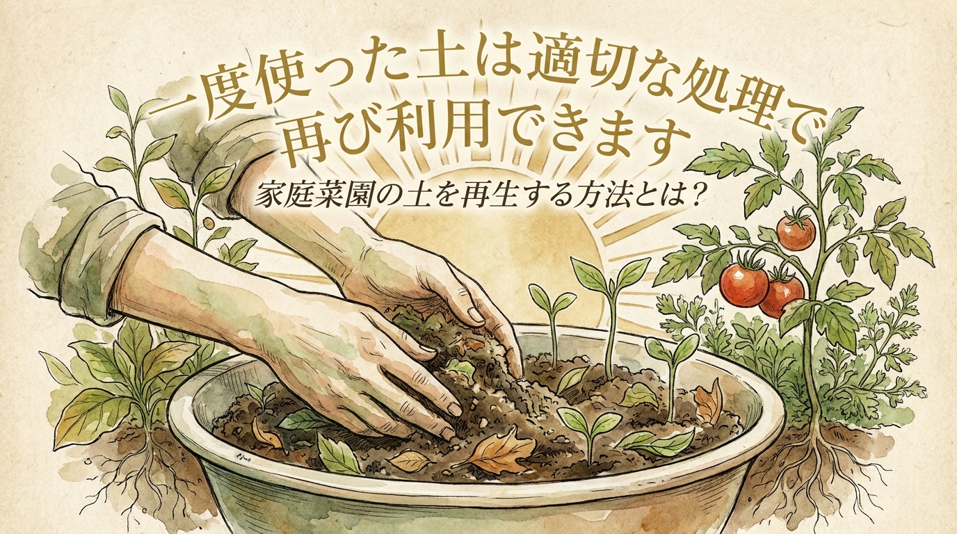 一度使った土は適切な処理で再び利用できます