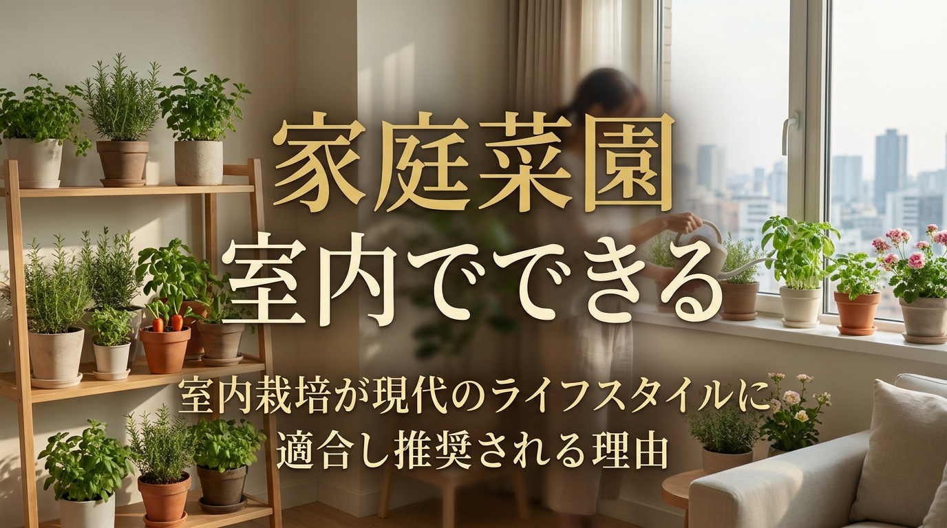 室内栽培が現代のライフスタイルに適合し推奨される理由