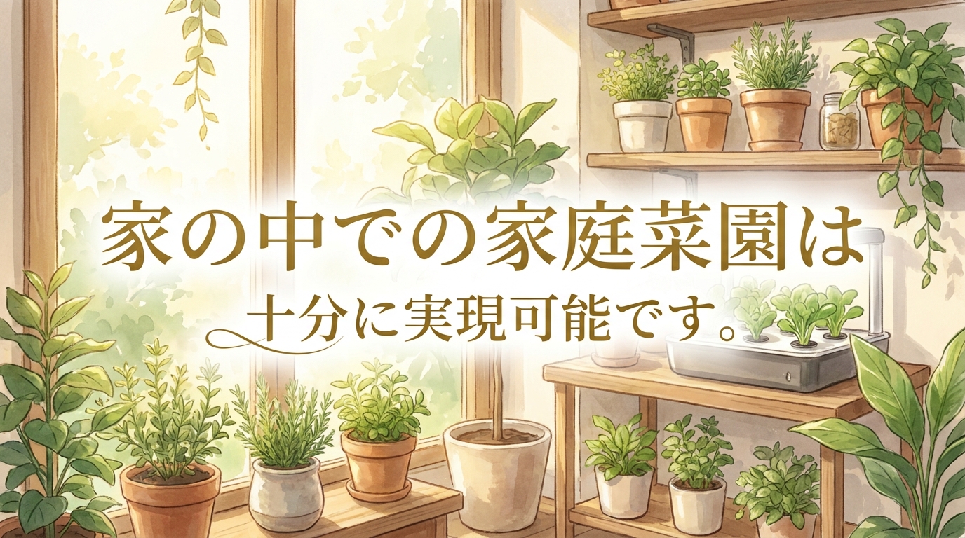 家の中での家庭菜園は十分に実現可能です