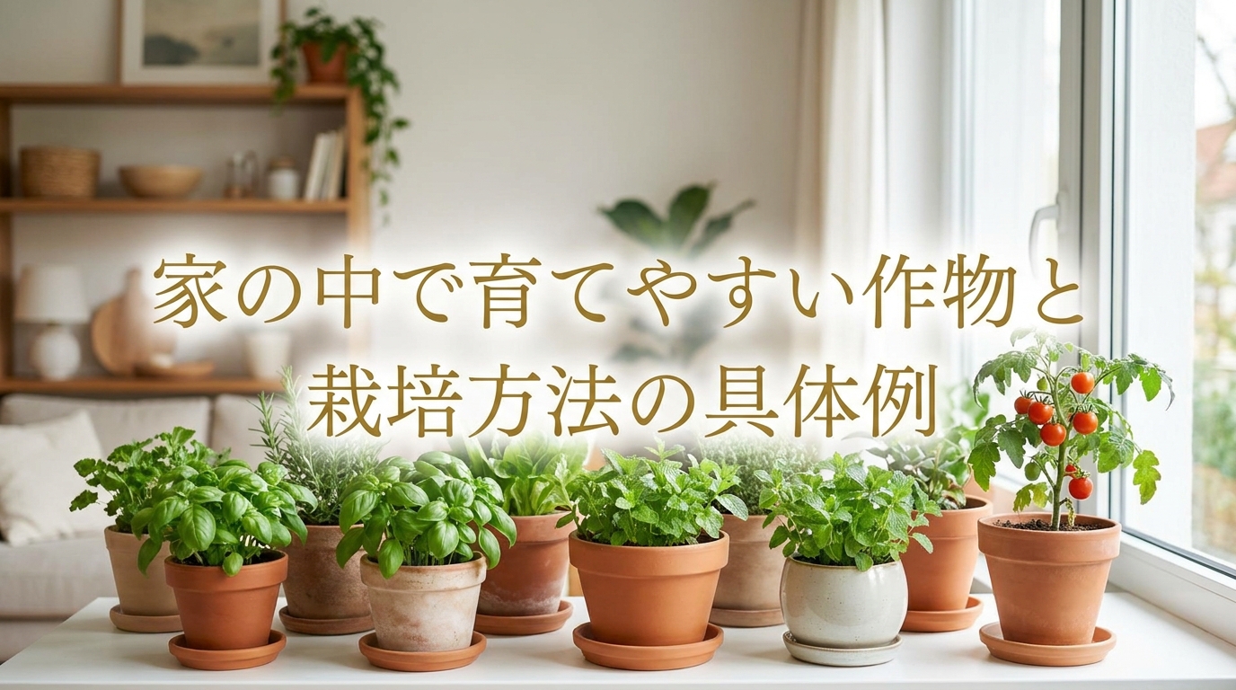 家の中で育てやすい作物と栽培方法の具体例