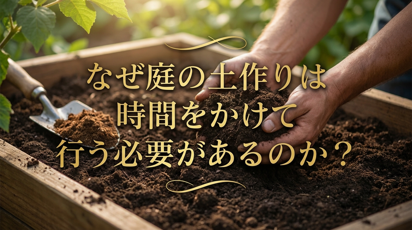 なぜ庭の土作りは時間をかけて行う必要があるのか？