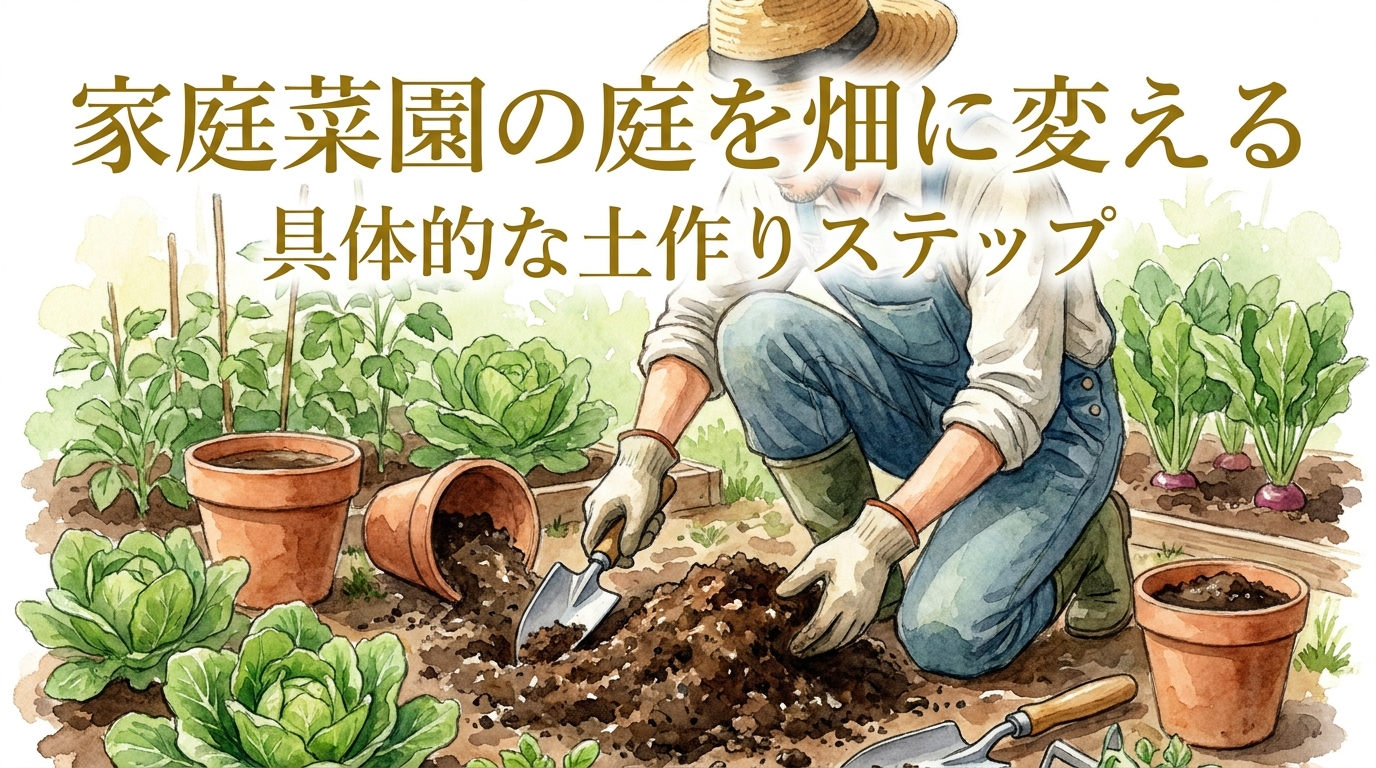 家庭菜園の庭を畑に変える具体的な土作りステップ