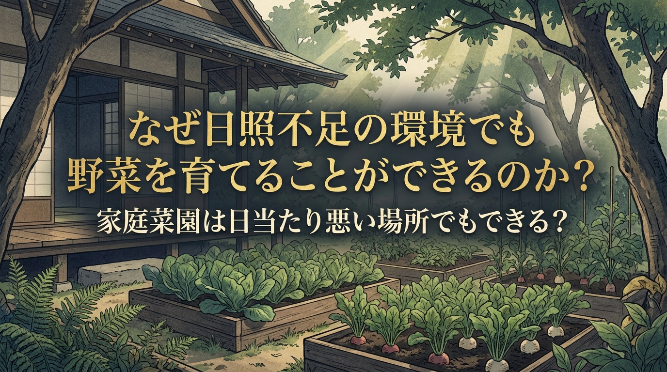 なぜ日照不足の環境でも野菜を育てることができるのか？
