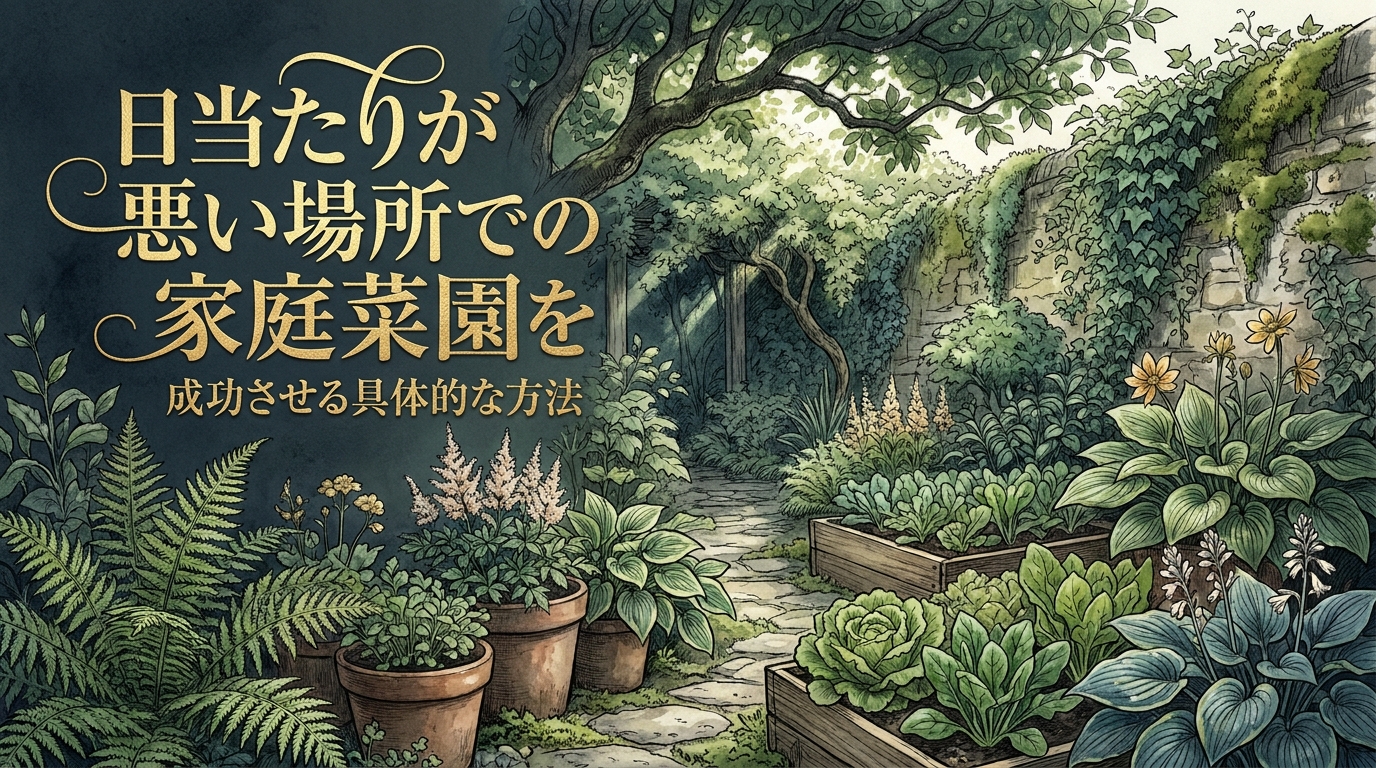 日当たりが悪い場所での家庭菜園を成功させる具体的な方法