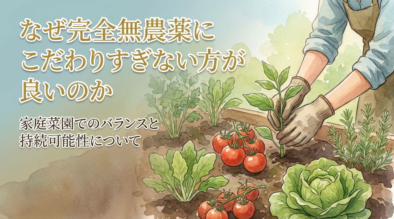 なぜ完全無農薬にこだわりすぎない方が良いのか
