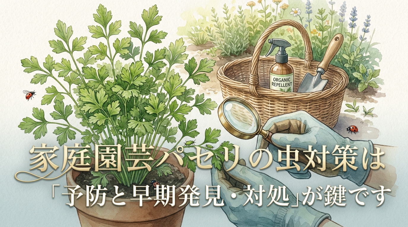 家庭園芸パセリの虫対策は「予防と早期発見・対処」が鍵です